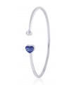 Sparkling Heart Ocean-Blue Bangles