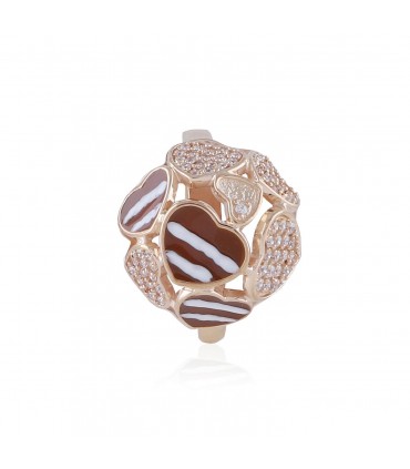 Sparkling Hearts Rosē  Tiger-eye Ring