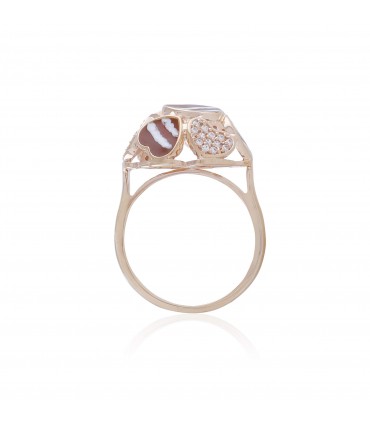 Sparkling Hearts Rosē  Tiger-eye Ring