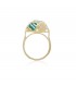 Sparkling Heart Green Cat-eye Ring