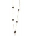 Black & Gold Bloom Long Chain