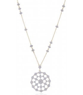 Starburst Sparkling Medallion Necklace