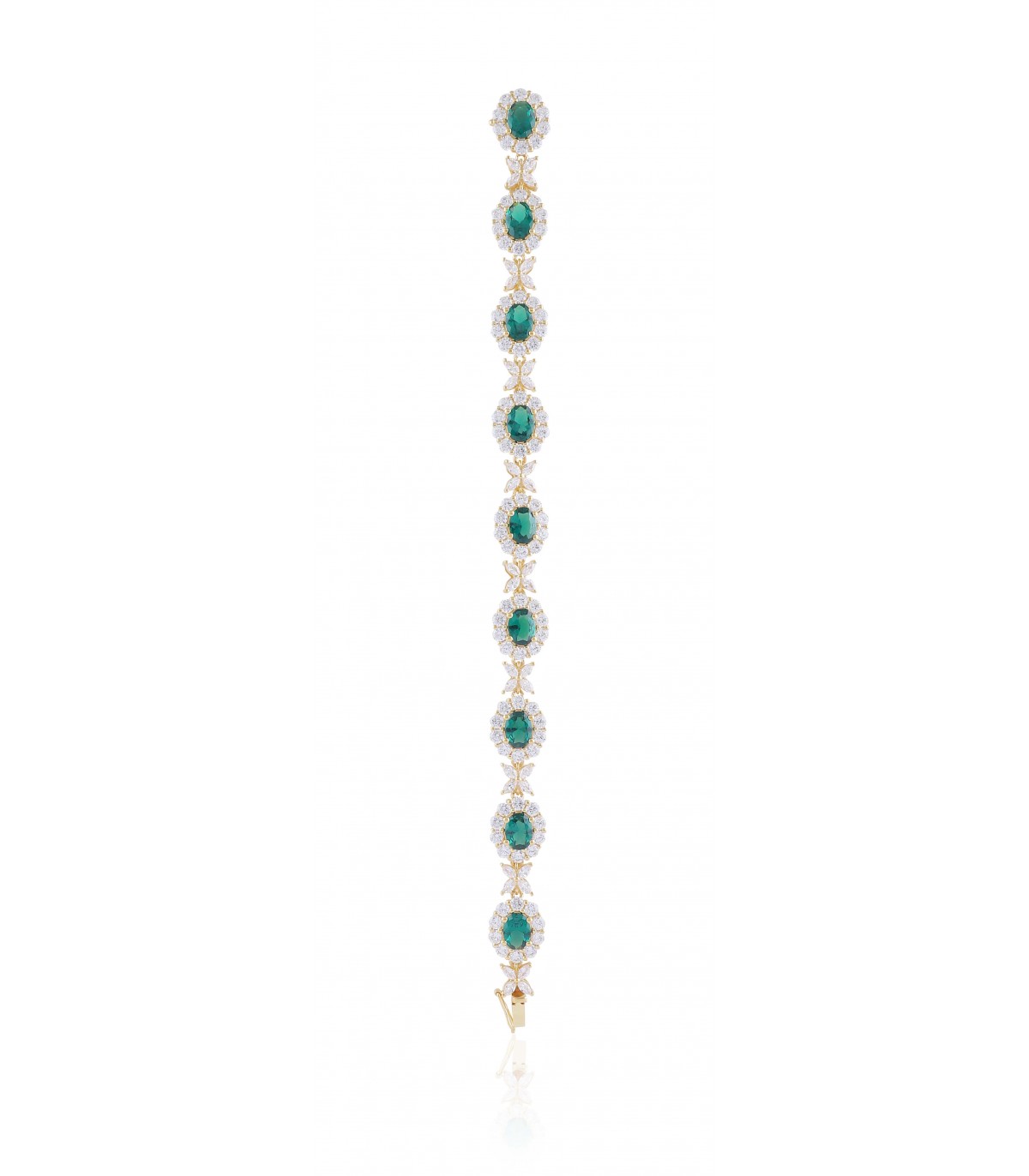 Emerald & Diamond Marquise Bracelet
