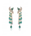 Emerald and Gold Danglers