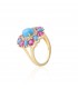 Turquoise & Ruby Ring