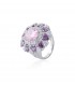 Argyle Pink Diamond Simulant ring with Amethyst and Diamond Cut Brilliant Astoraa™ Stones