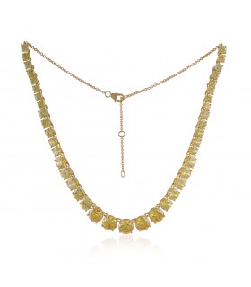Hallo Citrine Tennis Necklace